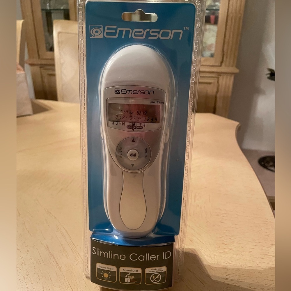 Emerson Slimline Caller ID Desk Wall Mount Phone NEW SEALED Even in Power Outage